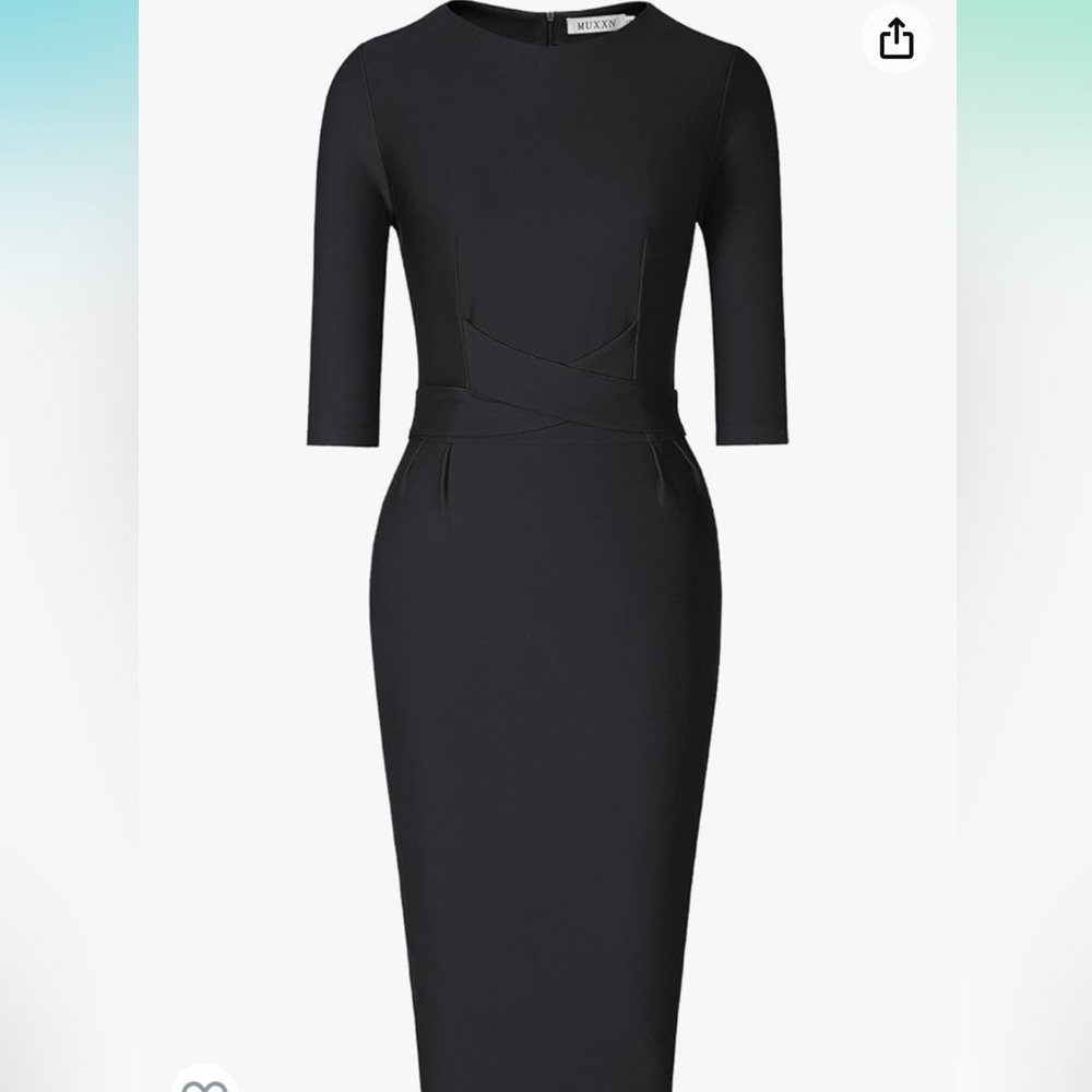 MUXXN 3/4 Sleeve Office Pencil Dress
